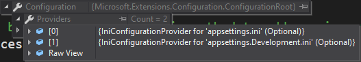 configuration provider واحد در asp.net core